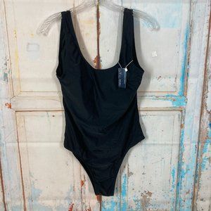 Summer Mae NEW Black One piece bathing Swimsuit SZ M Sport Training Suit NWT